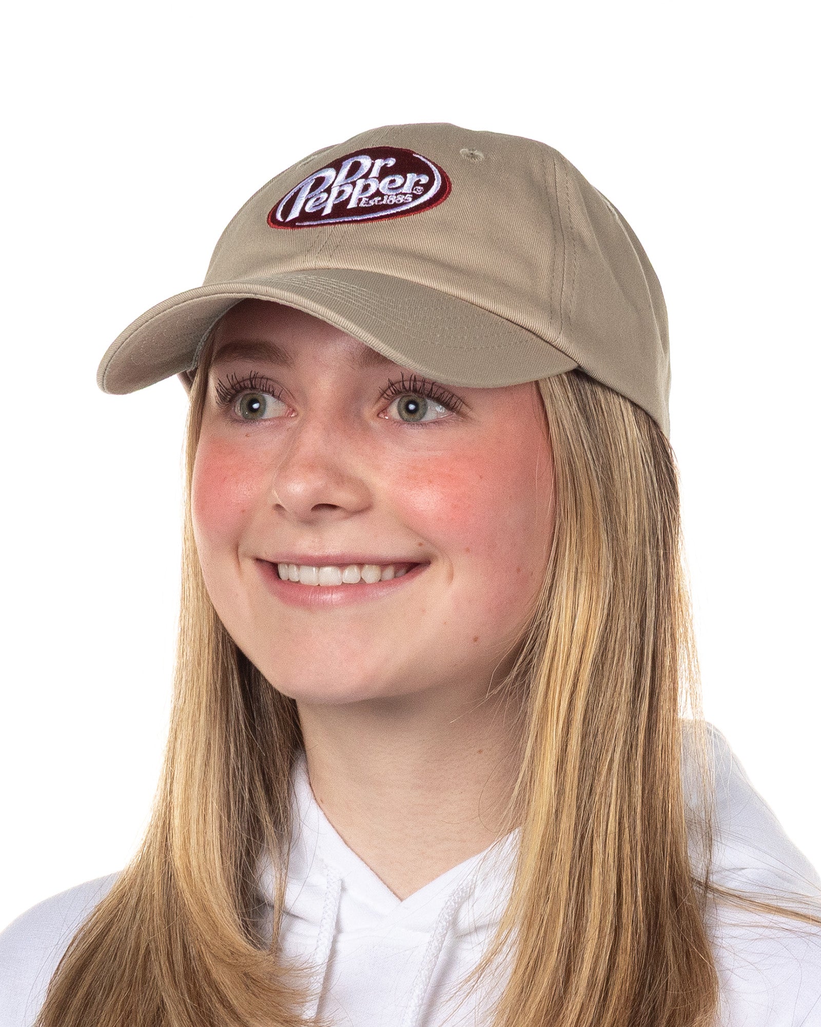 Dr Pepper Baseball Cap Embroidered Logo Adjustable Slide Strap Dad Hat OSFM