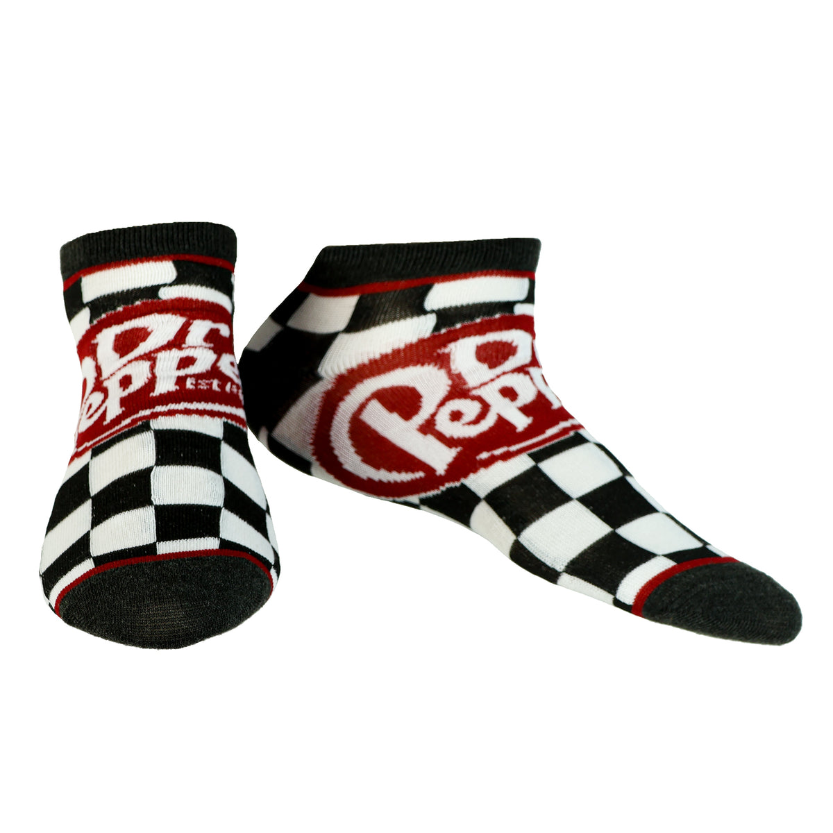 Dr. Pepper Mix and Match Logo Designs Adult 5-Pack No Show Ankle Socks 5 Pairs