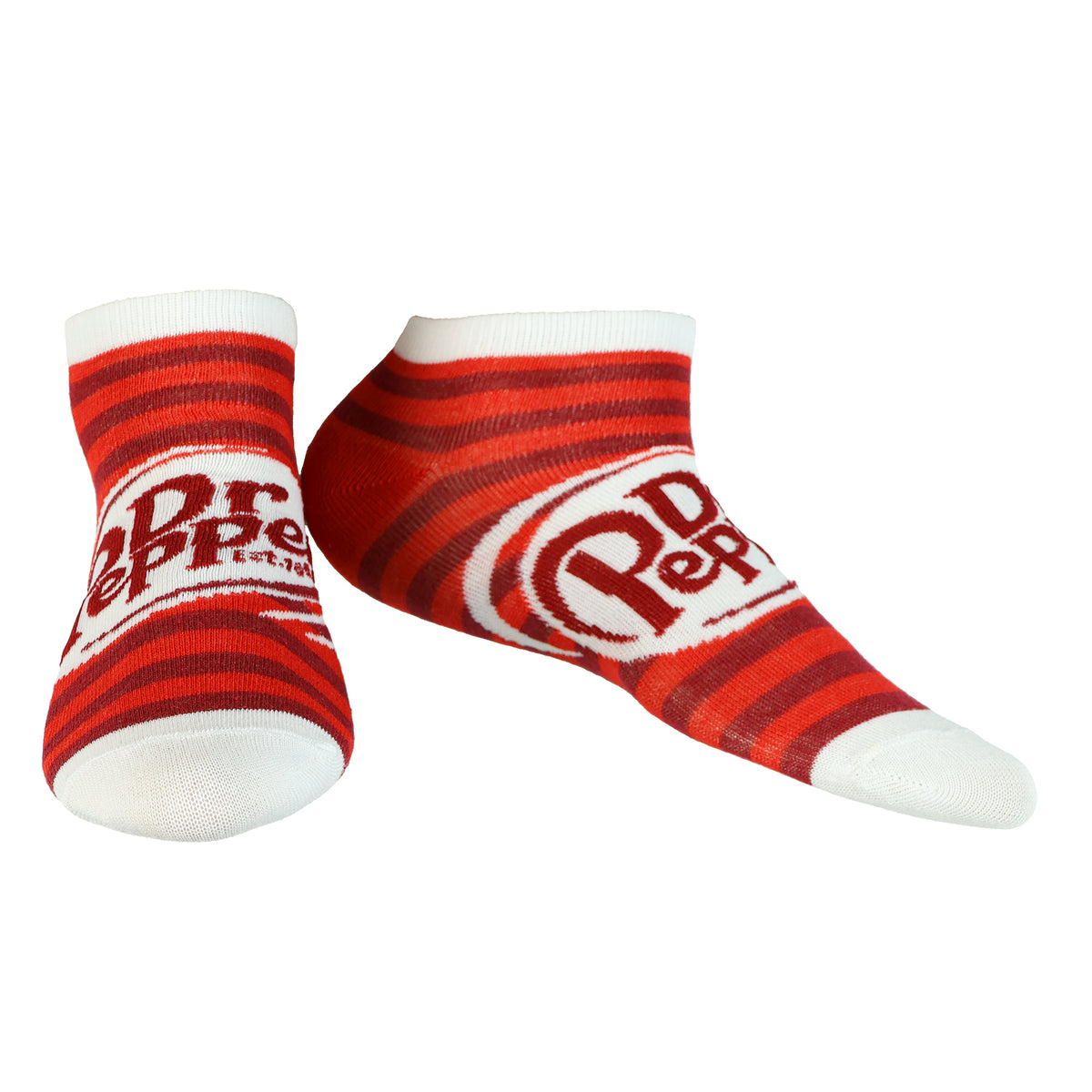 Dr. Pepper Mix and Match Logo Designs Adult 5-Pack No Show Ankle Socks 5 Pairs
