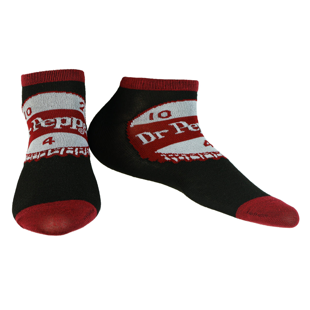 Dr. Pepper Mix and Match Logo Designs Adult 5-Pack No Show Ankle Socks 5 Pairs