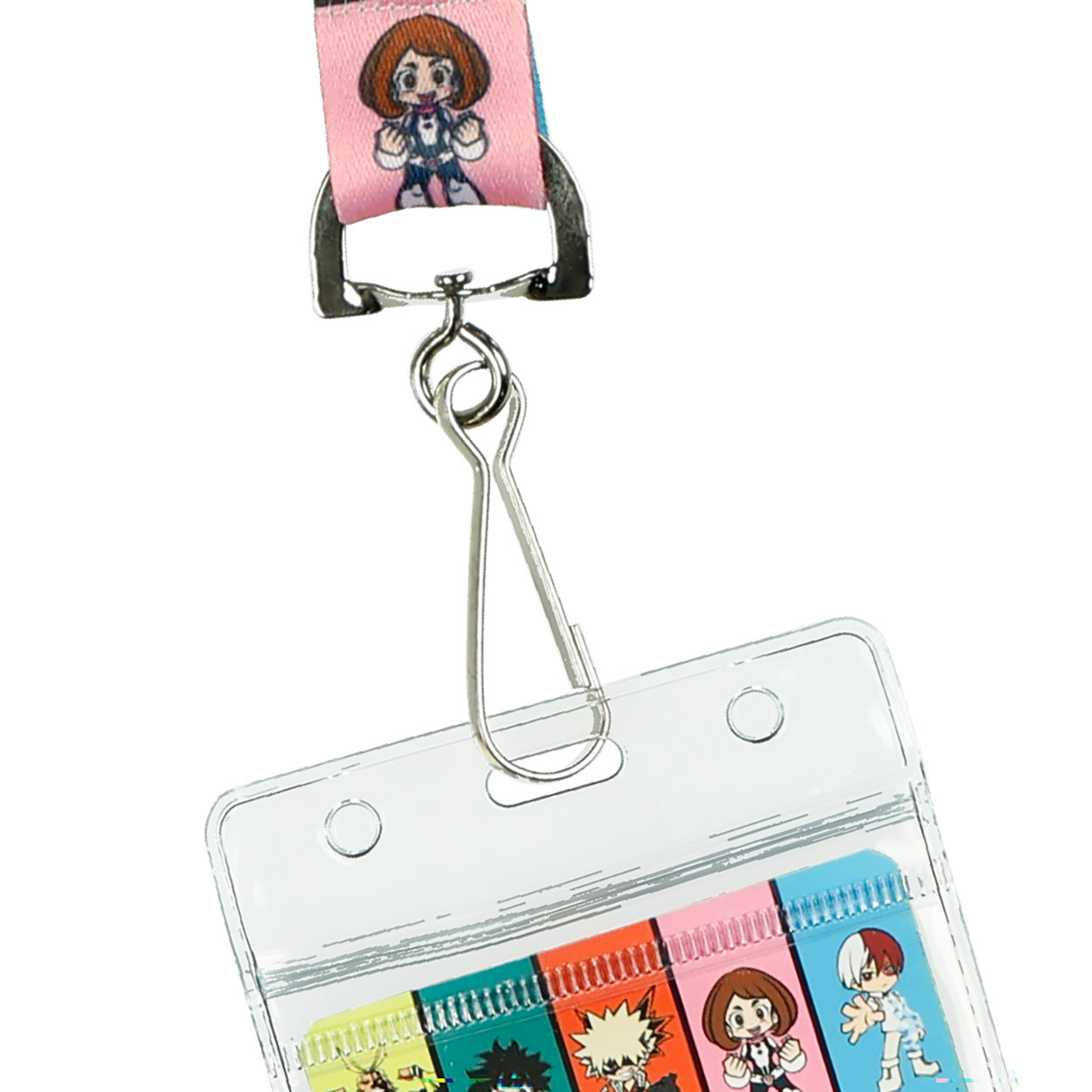 My Hero Academia Lanyard 18" Clear ID Badge Holder Chibi Character Design