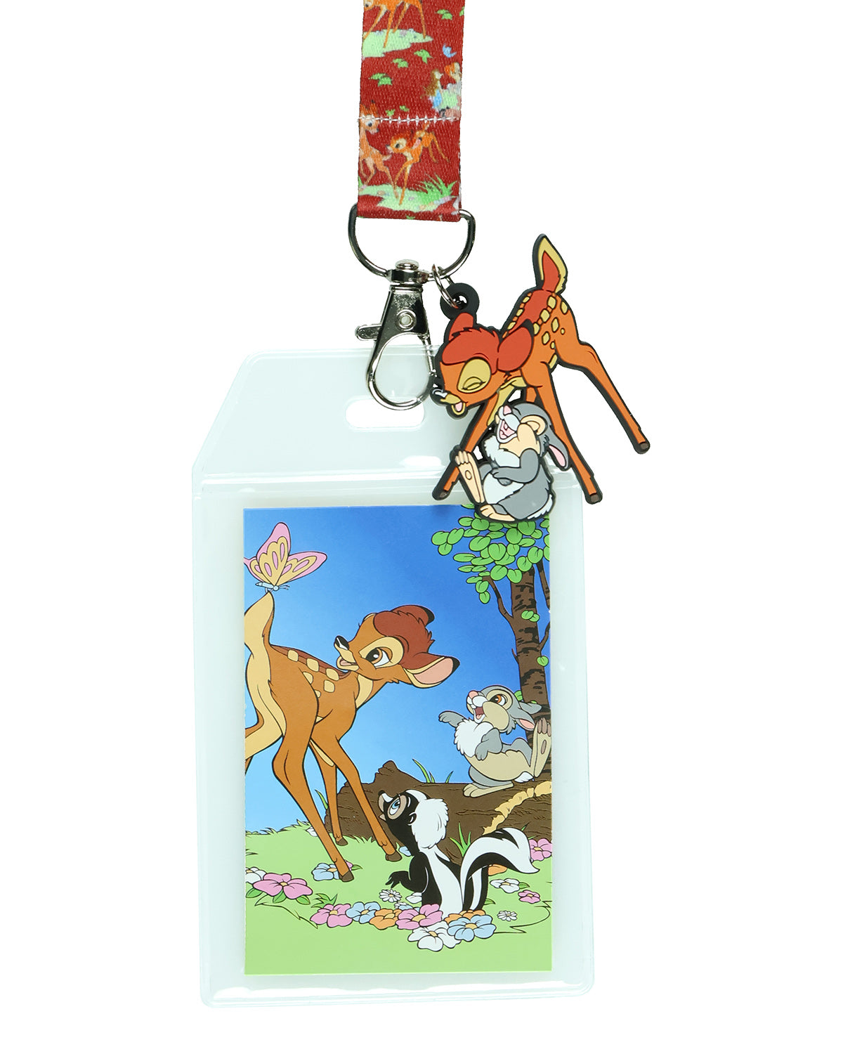 Disney Bambi Besties Forever Lanyard ID Badge Holder and 2" Rubber Charm