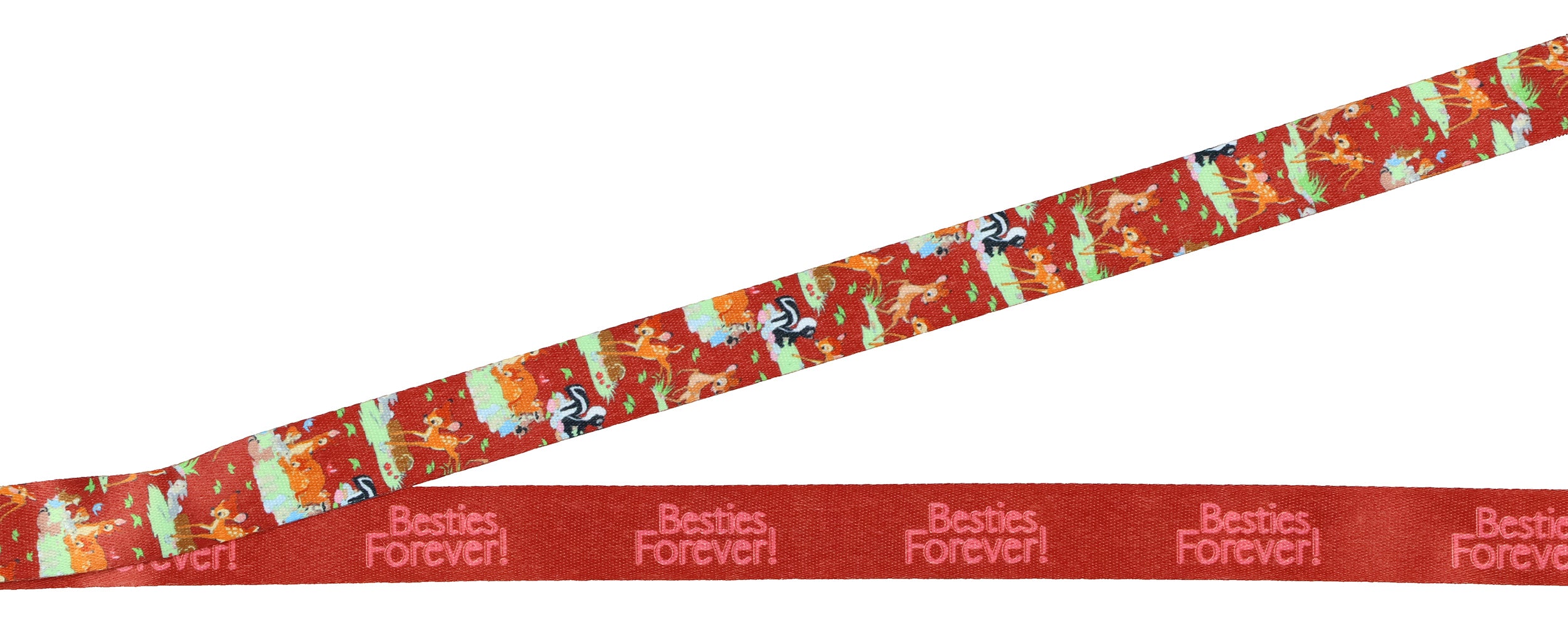 Disney Bambi Besties Forever Lanyard ID Badge Holder and 2" Rubber Charm