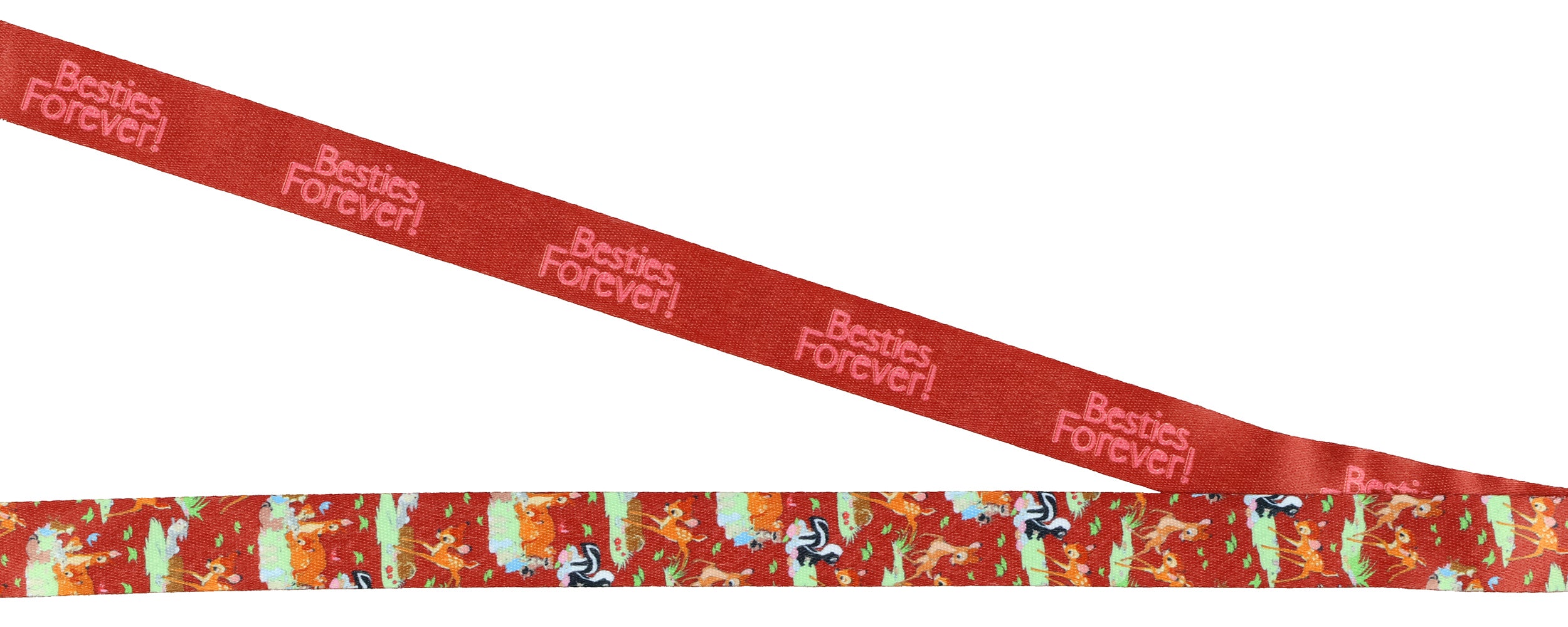 Disney Bambi Besties Forever Lanyard ID Badge Holder and 2" Rubber Charm