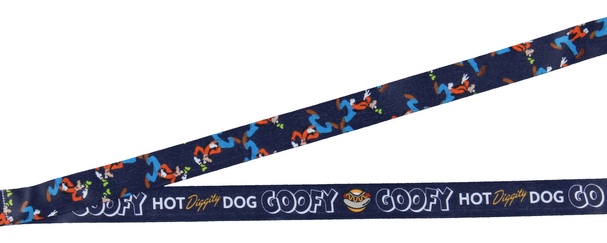 Disney Hot Diggity Dog Goofy Lanyard with Clear ID Badge Holder and Charm