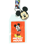 Disney Mickey Mouse Fun Starts Here Lanyard with ID Badge Holder and Charm