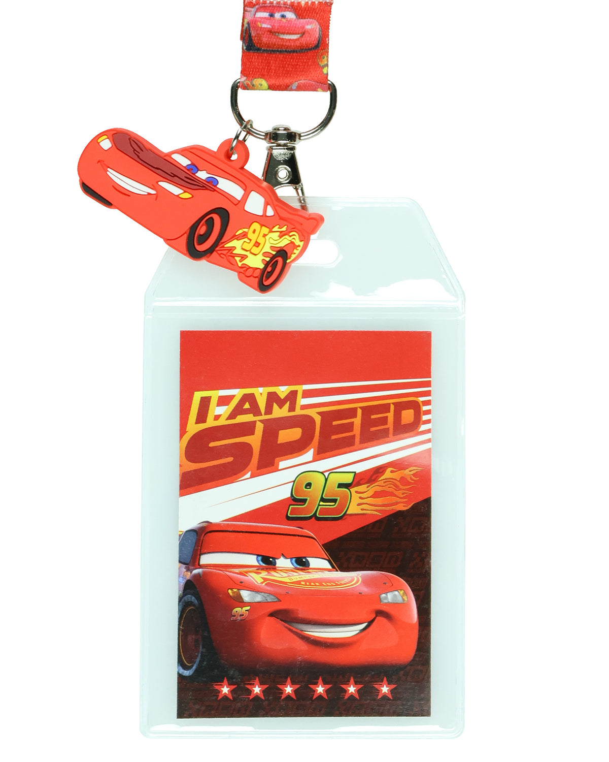 Disney Cars Lightning McQueen Blazing Forward Lanyard with ID Badge Holder