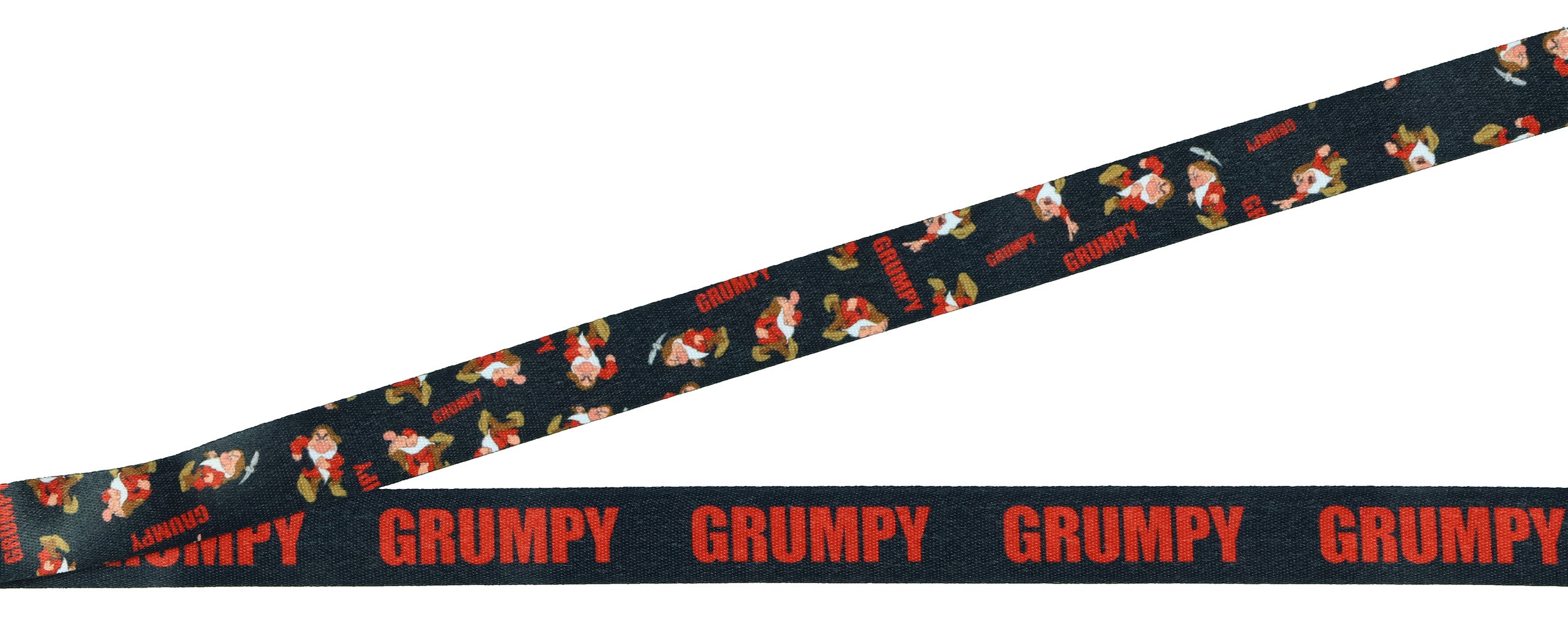 Snow White Grumpy This Is My Happy Face Lanyard with ID Badge Holder and Charm