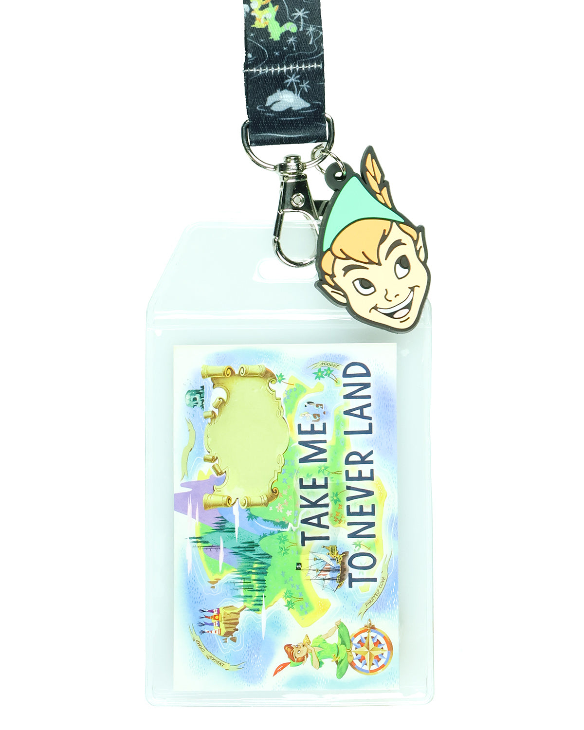 Disney Peter Pan Best Day Ever Lanyard with ID Badge Holder and Rubber Charm