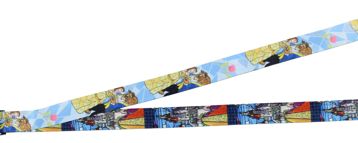 Disney Beauty and the Beast A Tale of Enchantment Lanyard with ID badge Holder