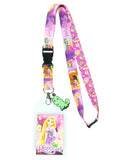 Disney Tangled Princess Rapunzel Scenes Breakaway Lanyard ID Badge Holder