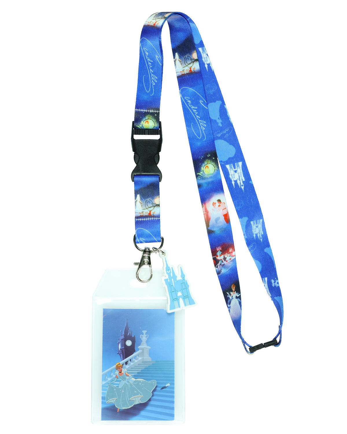 Disney Princess Cinderella Breakaway Lanyard ID Badge Holder 2" Charm