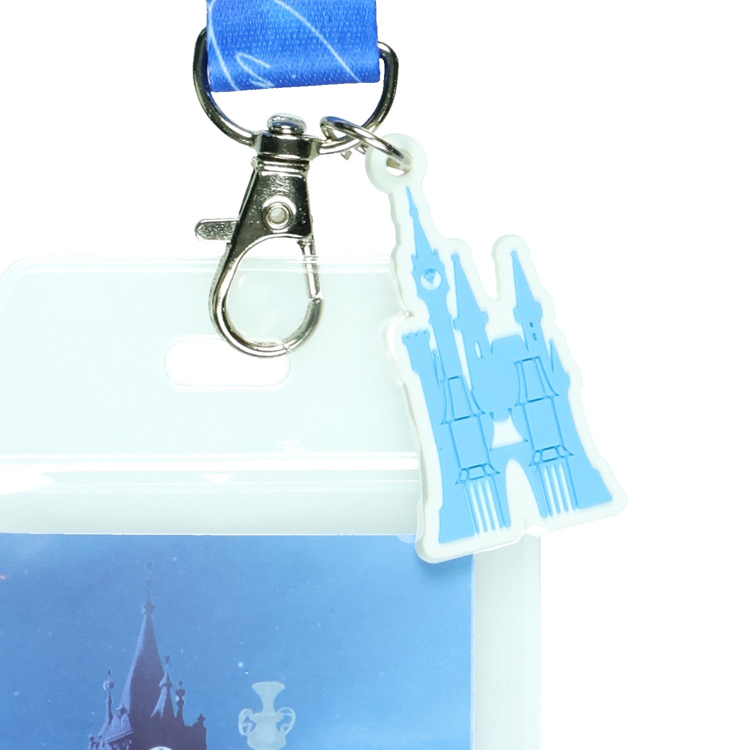 Disney Princess Cinderella Breakaway Lanyard ID Badge Holder 2" Rubber Charm