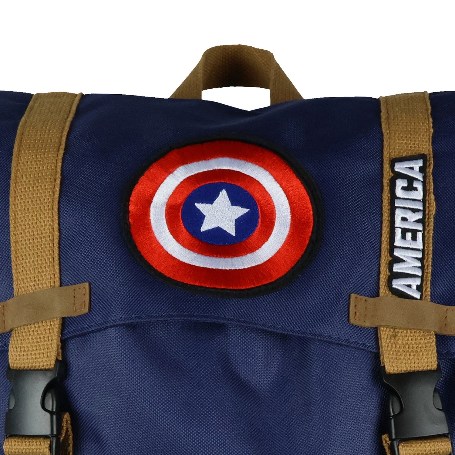 Marvel Captain America Flaptop Backpack Embroidered Logo Design Laptop Tote