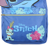 Disney Lilo and Stitch Backpack 3D Ears Tropical Accents 16" Faux Leather Bag