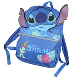 Disney Lilo and Stitch Backpack 3D Ears Tropical Accents 16" Faux Leather Bag