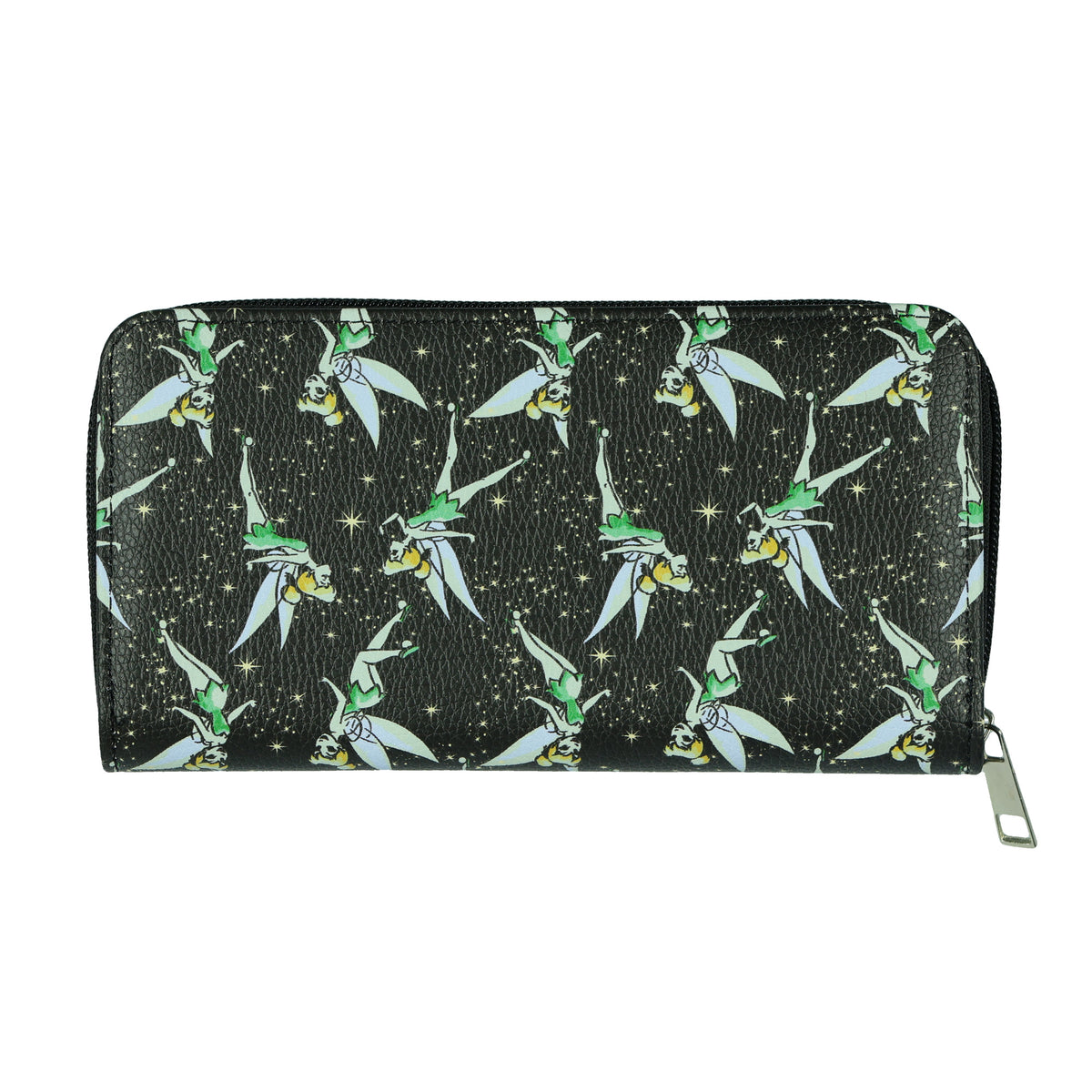 Disney Tinker Bell Wallet Women's Pixie Dust Faux Leather Zip Around Wallet