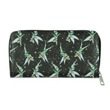 Disney Tinker Bell Wallet Women's Pixie Dust Faux Leather Zip Around Wallet