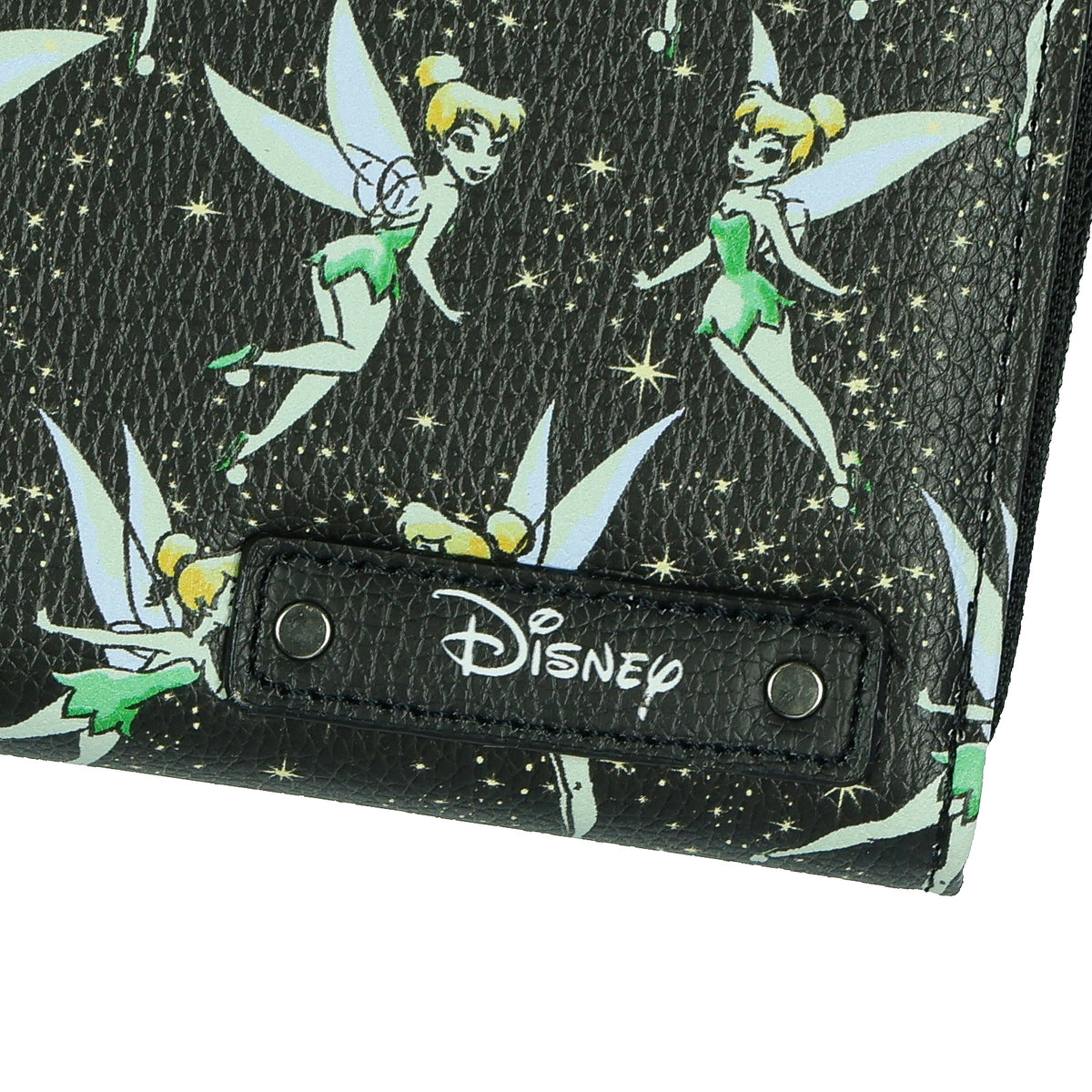 Disney Tinker Bell Wallet Women's Pixie Dust Faux Leather Zip Around Wallet