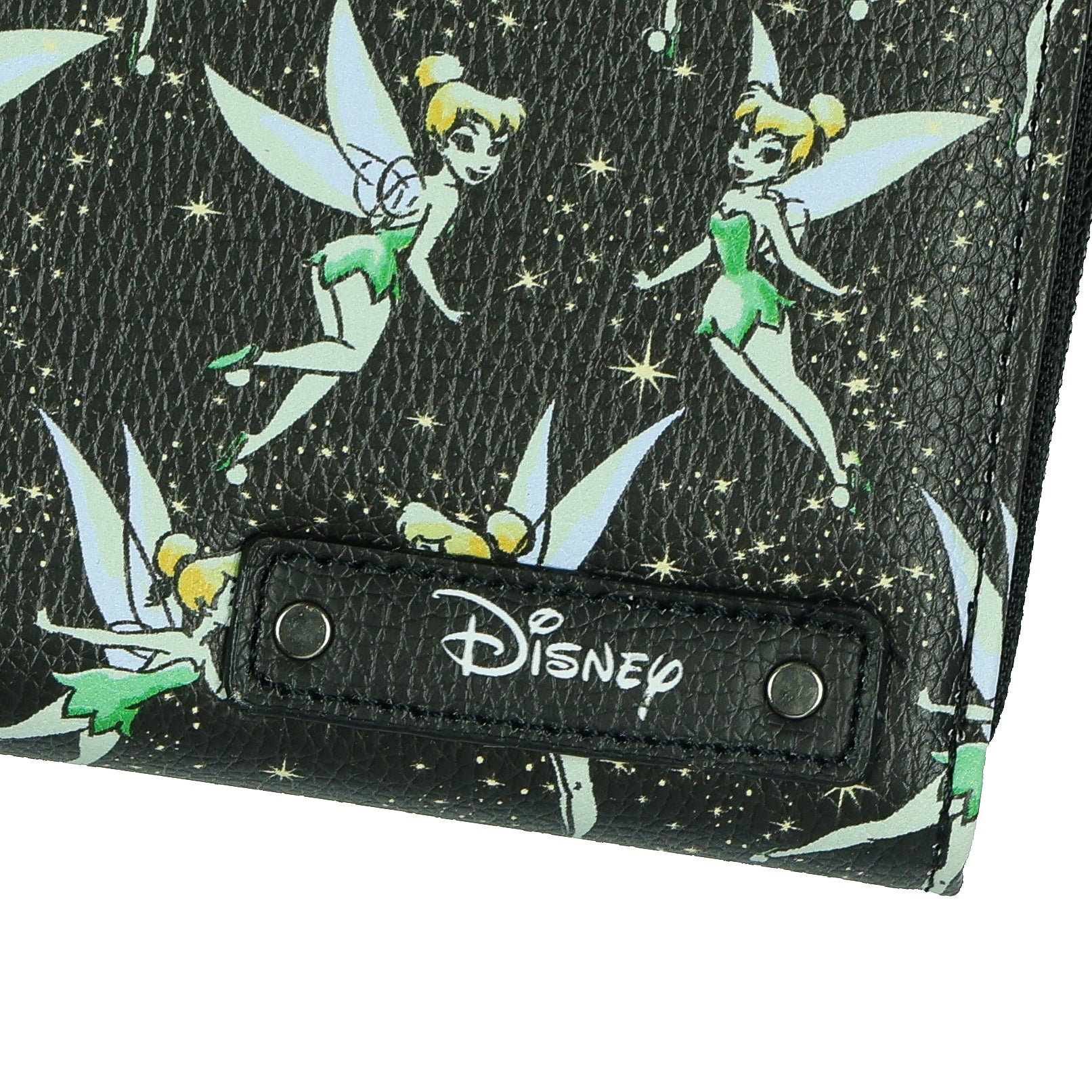 Disney Tinker Bell Wallet Women's Pixie Dust Faux Leather Zip Around Wallet