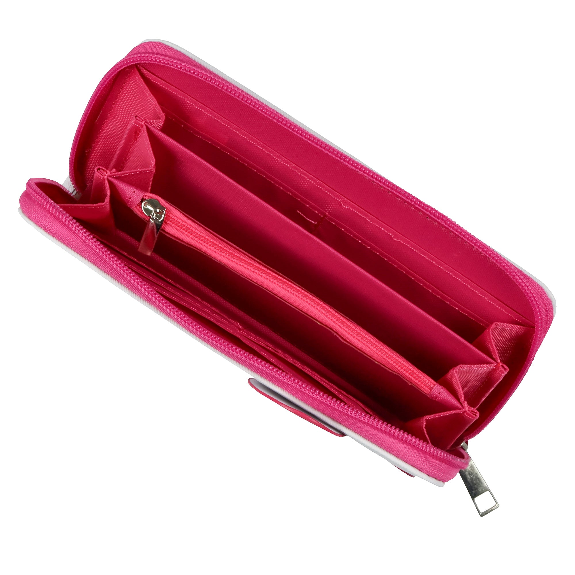 Sanrio Hello Kitty Wallet Women's 3D Bow Faux Leather Full Zip Around Wallet