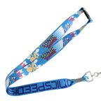 Sonic The Hedgehog Sonic Speed Lanyard ID Badge Holder w/ Metal Keychain