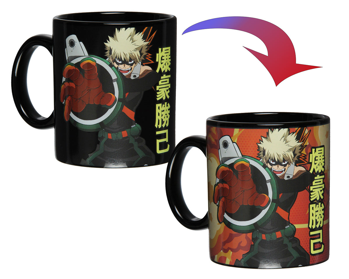 My Hero Academia Katsuki Bakugo Heat Reactive Color Changing 16 Oz. Coffee Mug