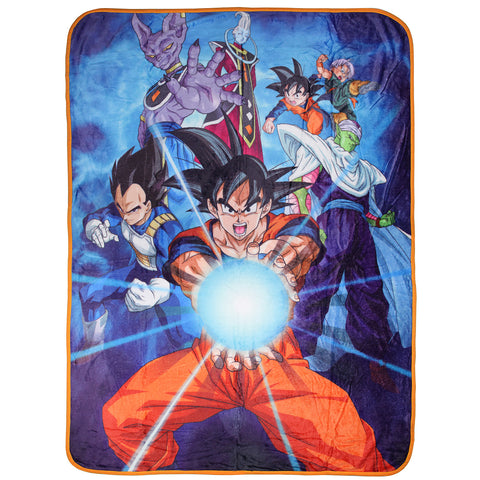 Dragon Ball Kamehameha Group Plush Fleece Throw Blanket 45" x 60"