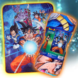 Dragon Ball Kamehameha Group Plush Fleece Throw Blanket 45" x 60"