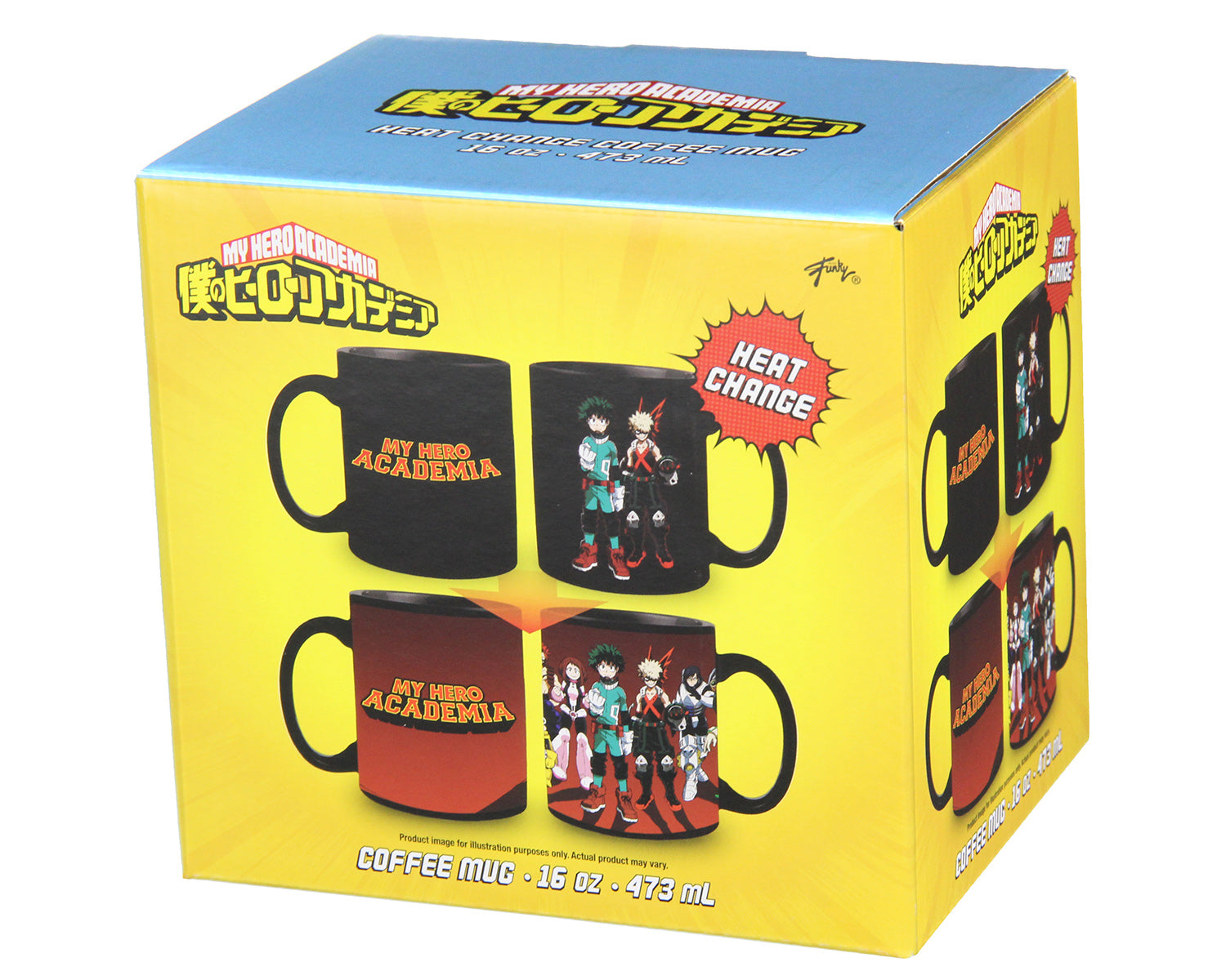 My Hero Academia Anime Manga Heat Reactive Color Changing 16 OZ. Tea Coffee Mug Cup