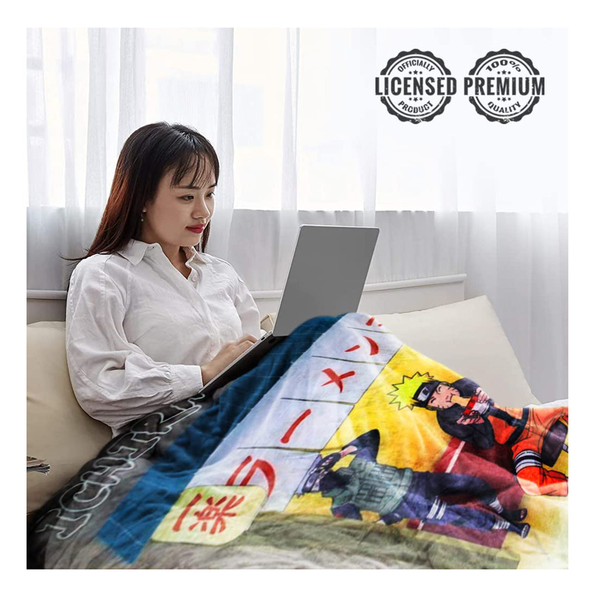 Naruto Throw Blanket Ichiraku Ramen Shop Soft Fleece Plush Blanket 45" x 60"