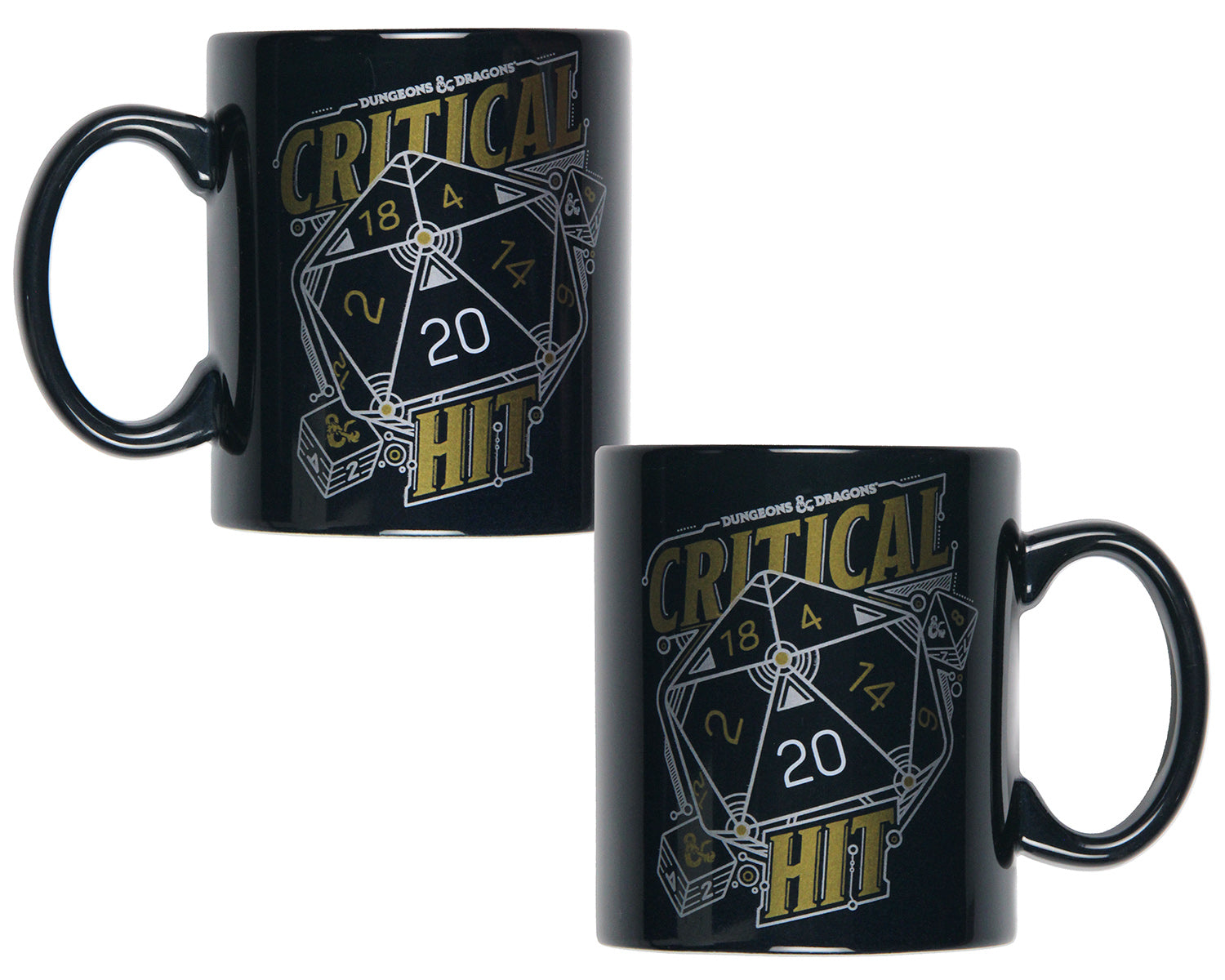 Dungeons and Dragons Critical Hit D20 Dice 16 OZ. Ceramic Coffee Mug Tea Cup