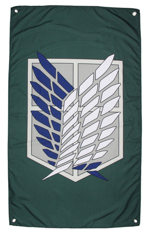 Attack on Titan Scout Regiment Logo Tapestry Wall Hanging Art 30" x 50"
