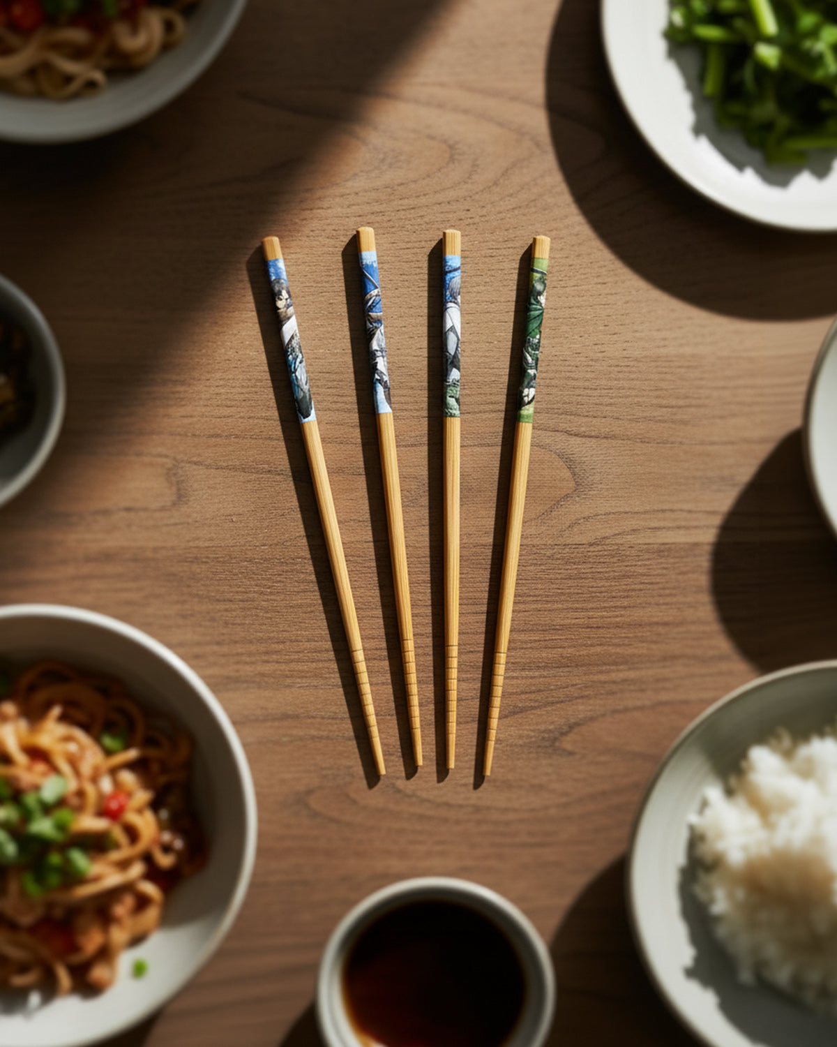 Attack on TItans Bamboo 2 Pairs Collectible Anime Chopsticks