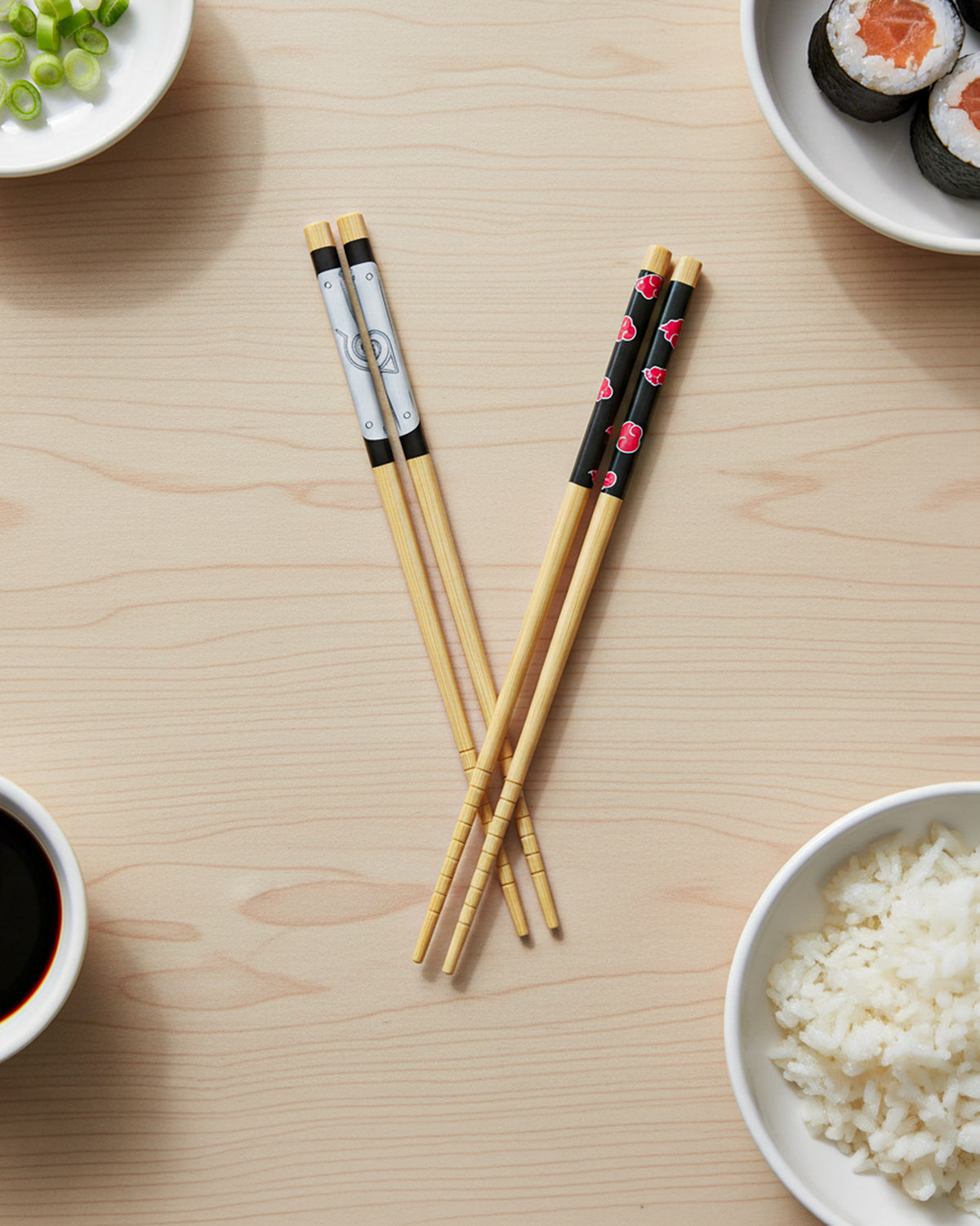 Naruto Shippuden 2 Pairs Collectible Anime Bamboo Chopsticks