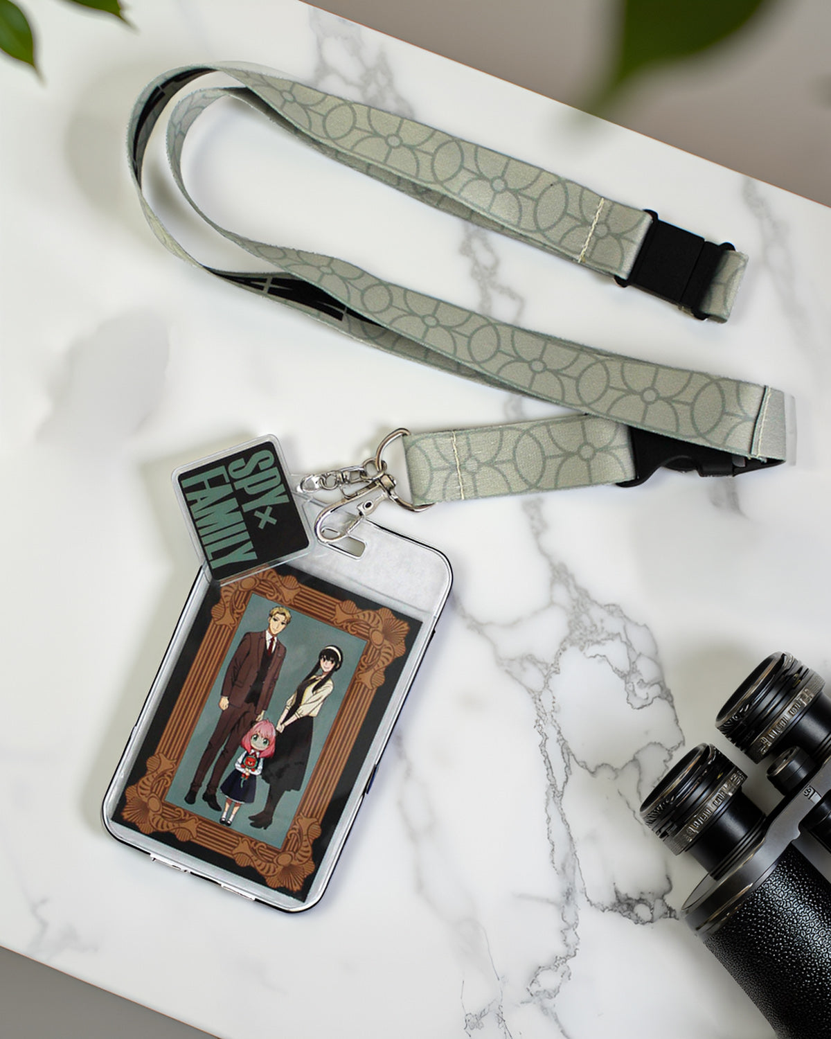 Spy x Family Merch ID Badge Holder Keychain Lanyard w/ Acrylic Charm