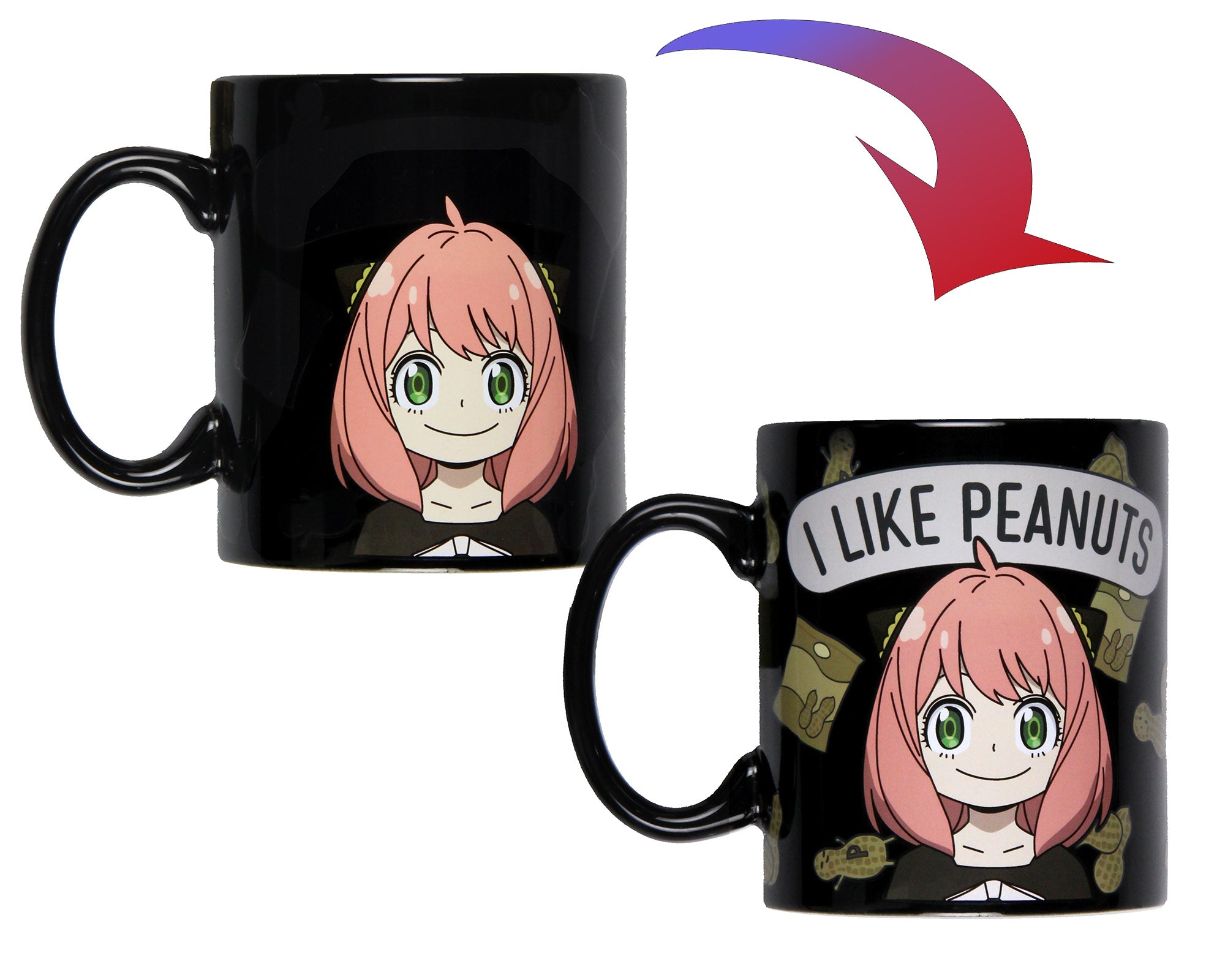 Spy x Family Anime Merch Anya Forger Heat Changing 16 OZ Ceramic Coffee Mug Cup