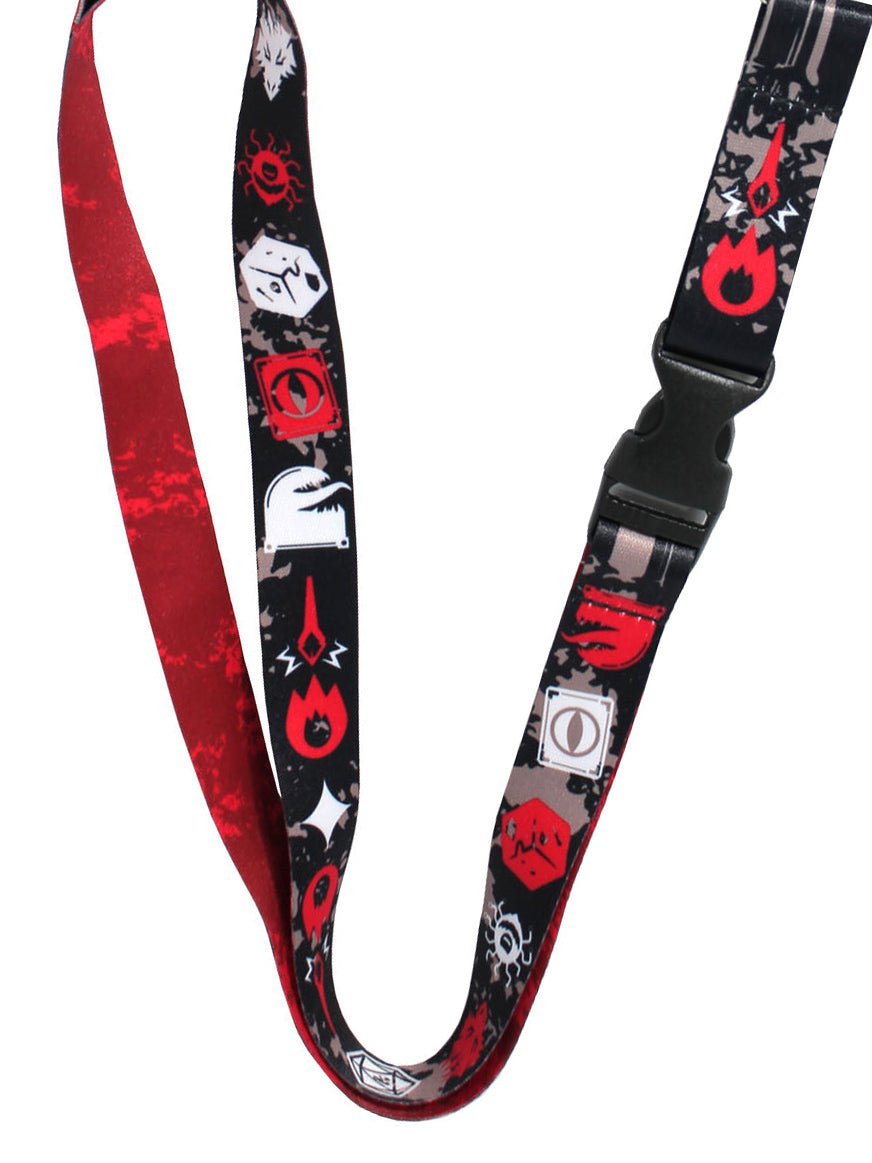 Dungeons and Dragons Lanyard ID Badge Holder Lanyard w/ Beholder Rubber Pendant