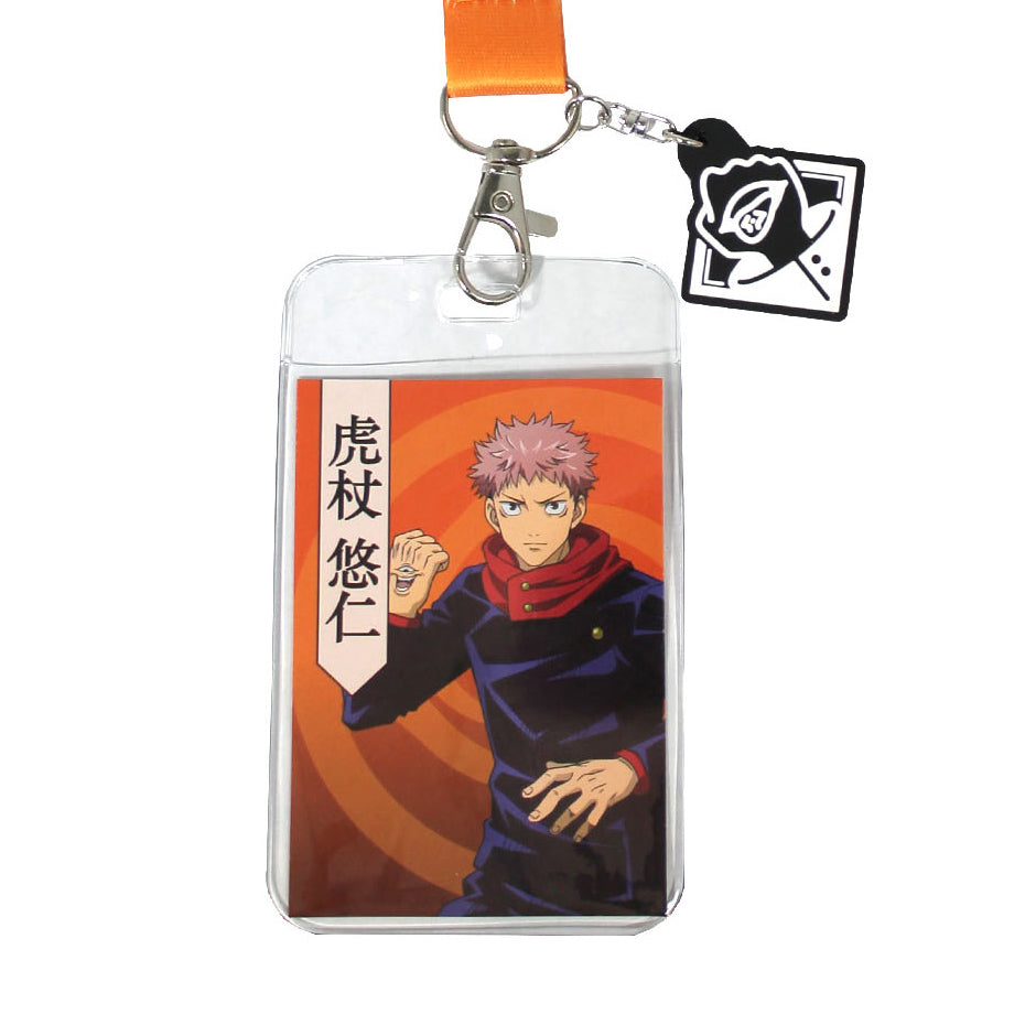 Jujutsu Kaisen Yuji Itadori Keychain ID Badge Holder Lanyard w/ Pendant