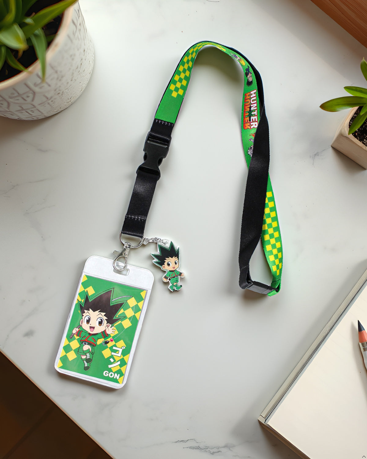 Hunter X Hunter Gon Merch ID Badge Holder Breakaway Lanyard w/ Acrylic Charm