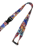Sonic the Hedgehog Comic Strip ID Badge Holder Breakaway Lanyard w/ Rubber Charm