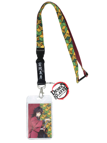 Demon Slayer: Kimetsu No Yaiba Anime Giyu Tomioka ID Badge Holder Lanyard