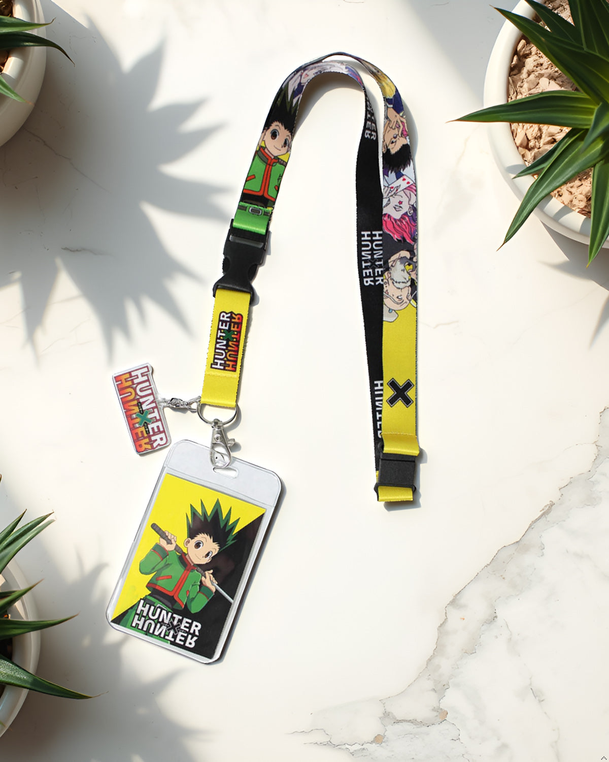 Hunter X Hunter Merch ID Badge Holder Keychain Lanyard w/ Acrylic Charm