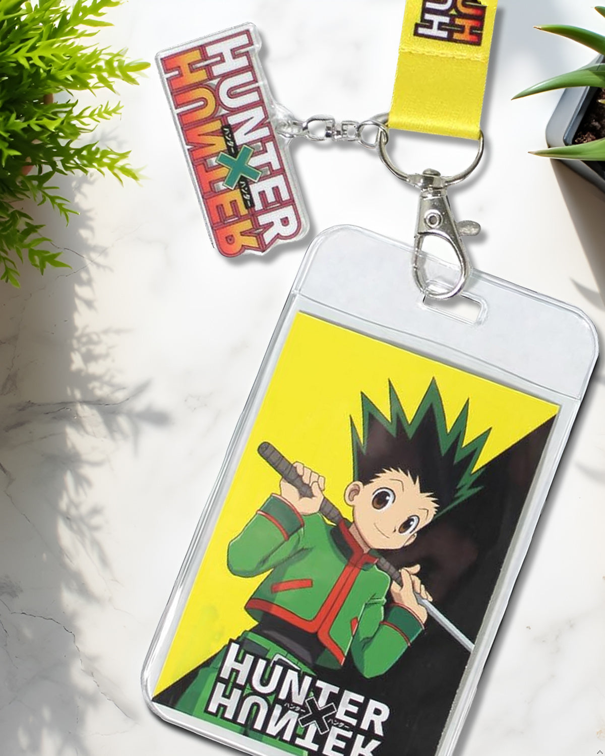 Hunter X Hunter Merch ID Badge Holder Keychain Lanyard w/ Acrylic Charm
