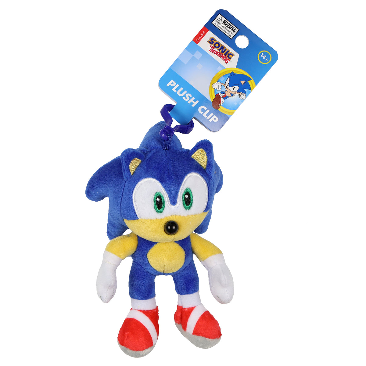 Sonic the Hedgehog Plush Keychain 4-Inch Sonic Stuffed Animal Key Ring Clip