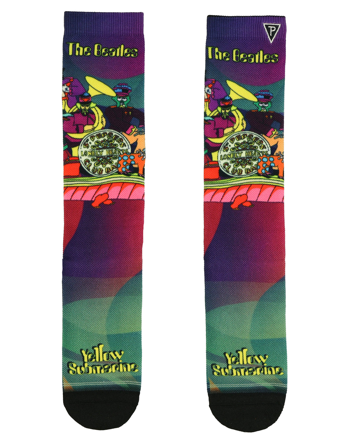 The Beatles Crew Socks Men's Yellow Submarine Sublimated Design 1-Pair Size 7-12