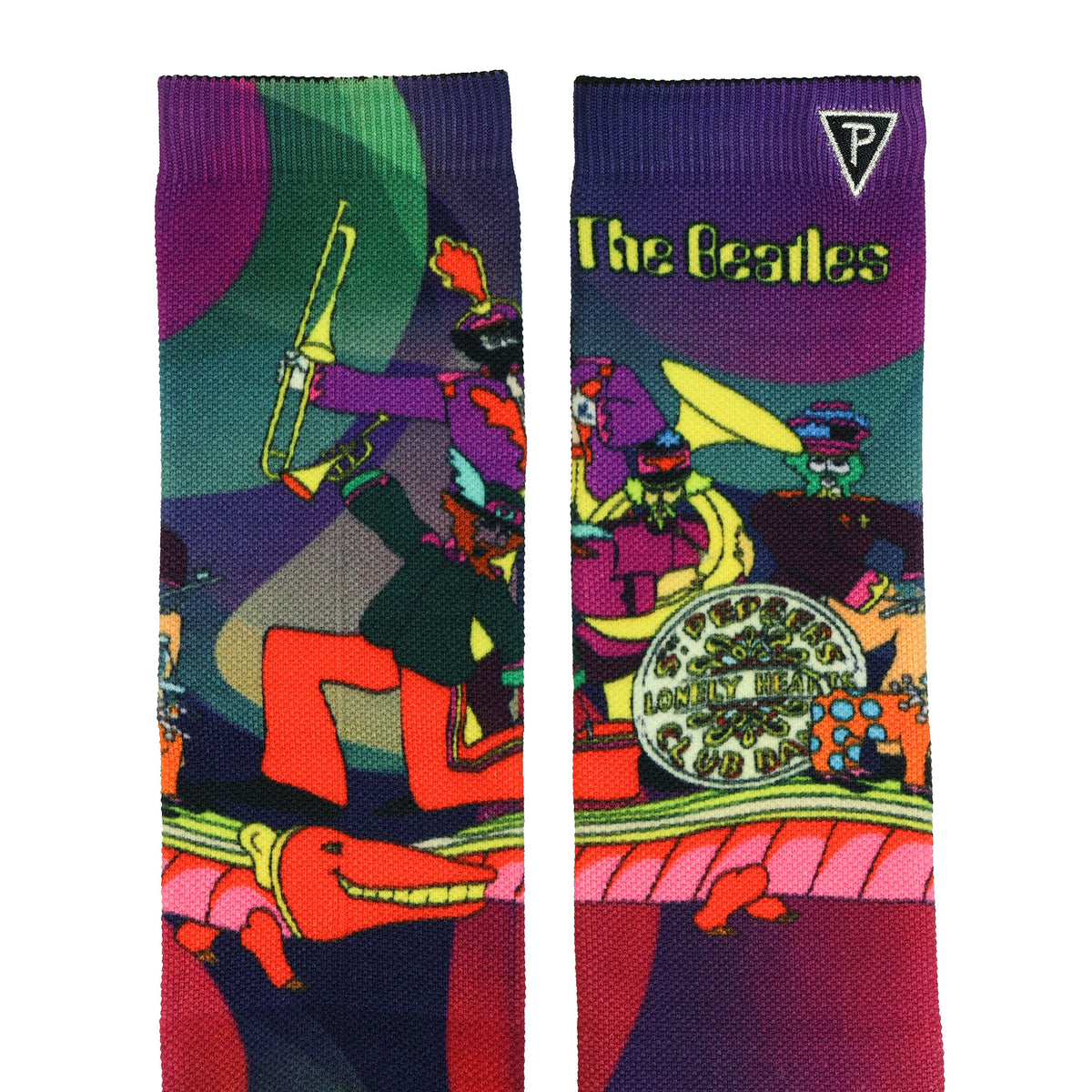 The Beatles Crew Socks Men's Yellow Submarine Sublimated Design 1-Pair Size 7-12