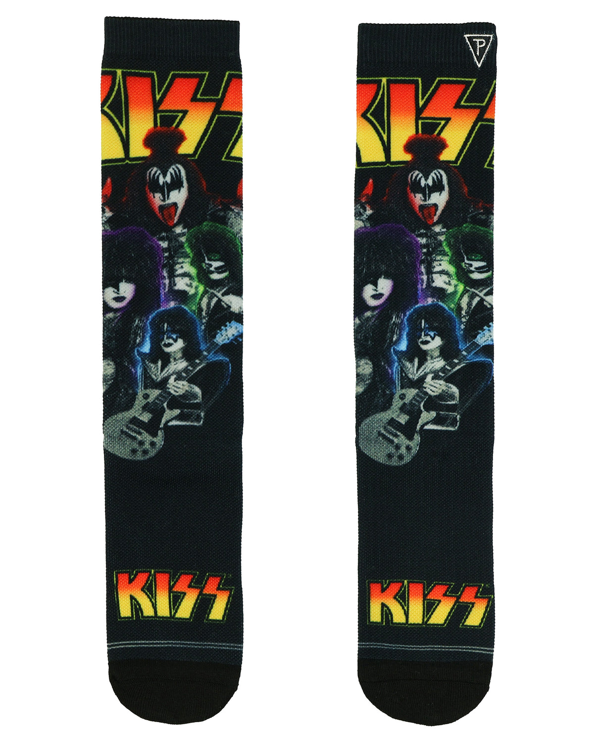 KISS Crew Socks Men's Rock Band Sublimated Portrait Design 1-Pair Size 7-12