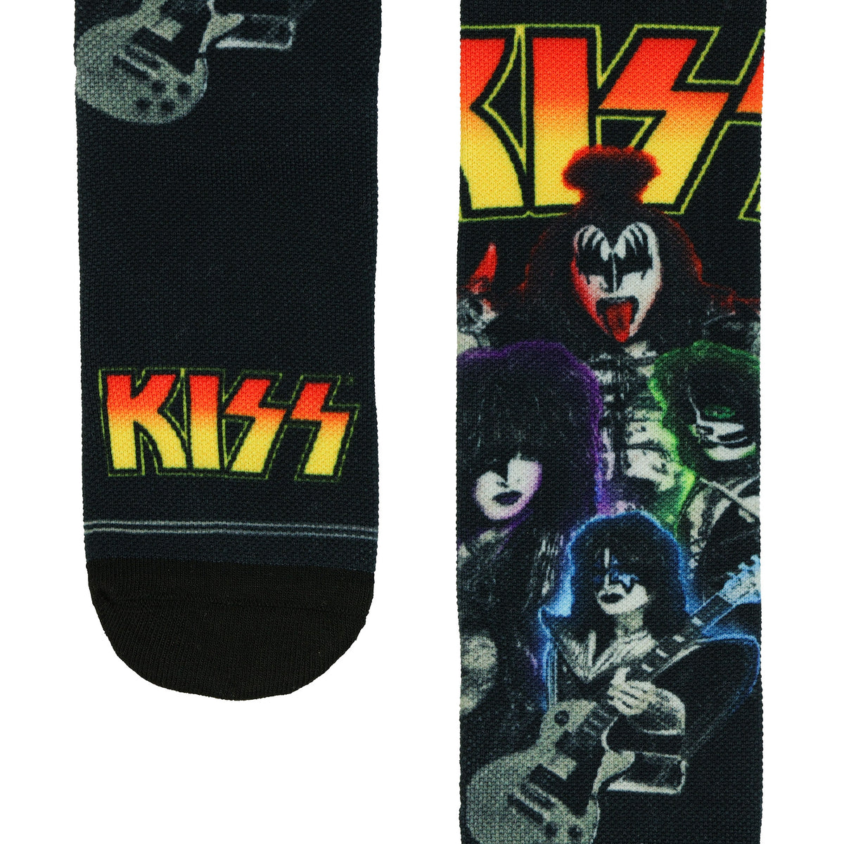KISS Crew Socks Men's Rock Band Sublimated Portrait Design 1-Pair Size 7-12