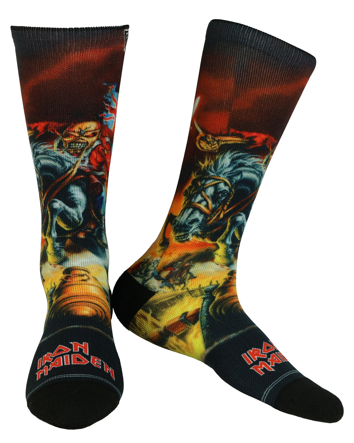 Iron Maiden Crew Socks Men's Eddie the Head Sublimated Design 1-Pair Size 7-12